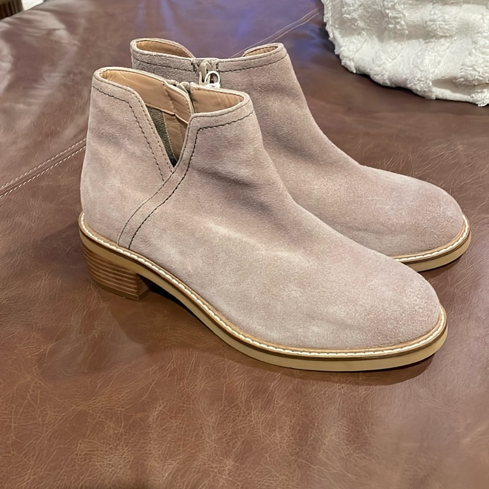 New Seychelles suede leather khaki Moto ankle boot slip on 8